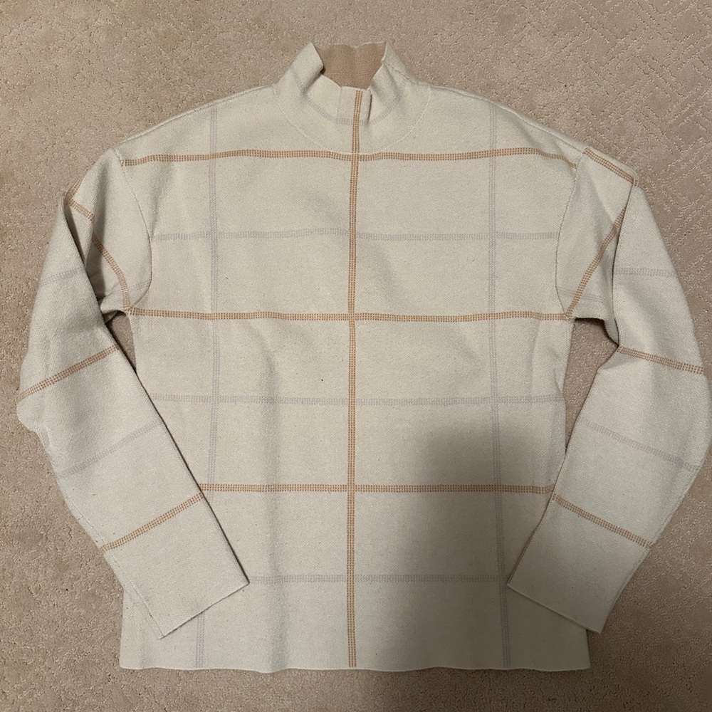 Cream and Tan Sweater